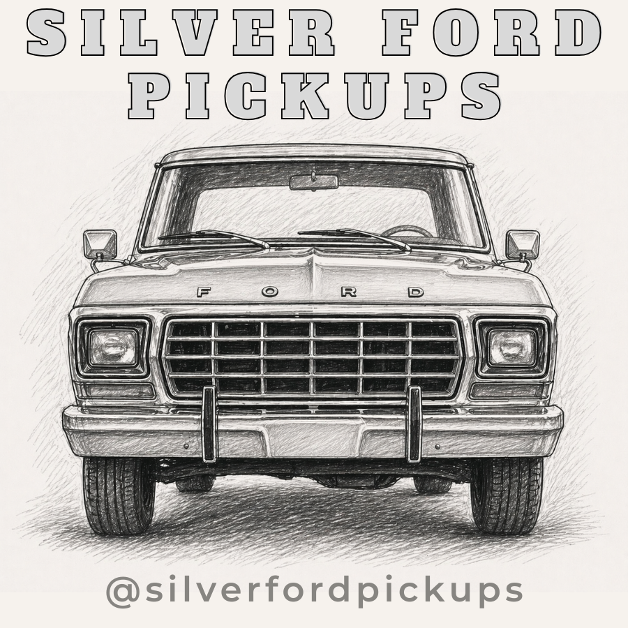 Silver Ford Pickups press photo